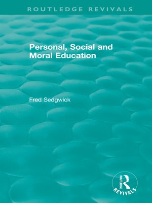 cover image of Personal, Social and Moral Education